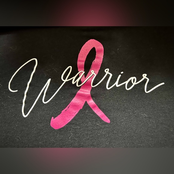 Breast Cancer Warrior Black Crop T-Shirt - Picture 3 of 4